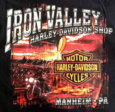 Harley Davidson Iron Valley Black T Shirt 2xl Manheirm Pa Harley