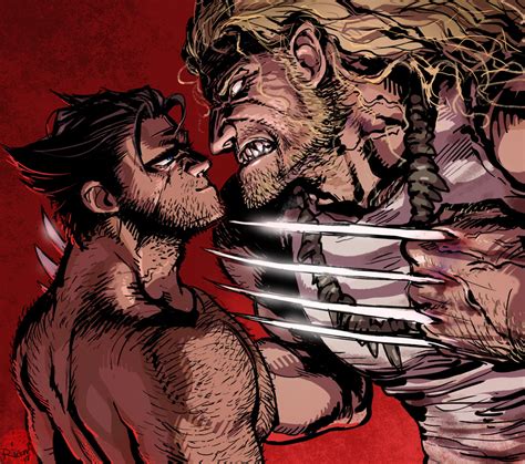 Wolverine And Sabretooth By Ricken Art On Deviantart