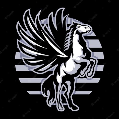 Premium Vector Pegasus Mascot Illustration Template