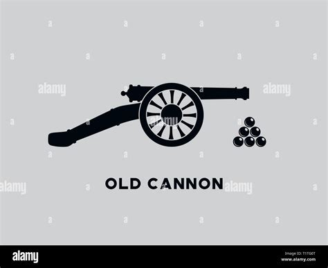 vector image of a vintage gun vector retro cannon stock vector image and art alamy