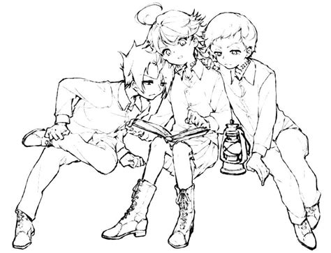 Drawing Of The Promised Neverland Coloring Page Download Print Or
