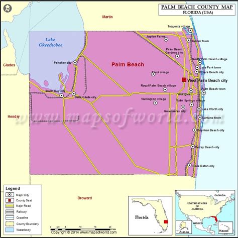 Palm Beach County Map Florida