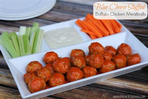 Blue Cheese Stuffed Buffalo Chicken Meatballs Appetizer Dips