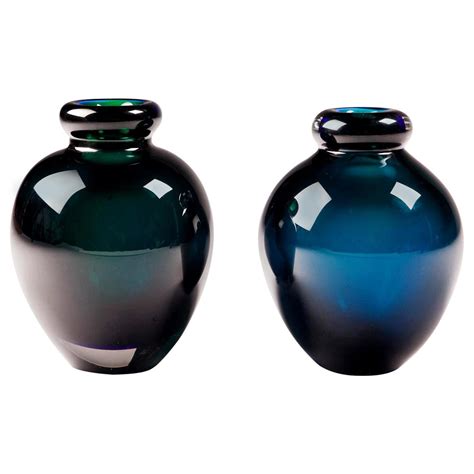 Murano Blue White And Green Glass Vase For Sale At 1stdibs Green Glass Vases For Sale Blue