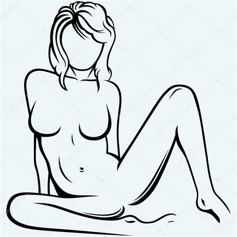 Sexy Nude Girl Posing Lying Stock Vector Image By Kreativ 100687632