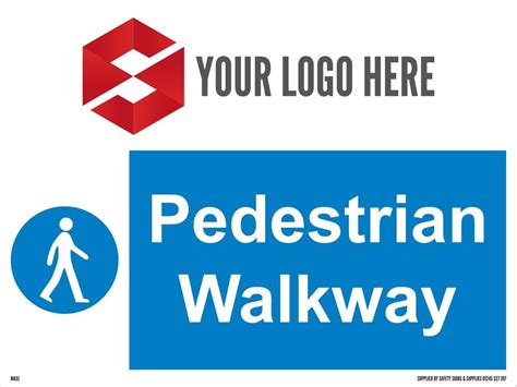600mm X 450mm Pedestrian Walkway Safety Signs Uk Ltd