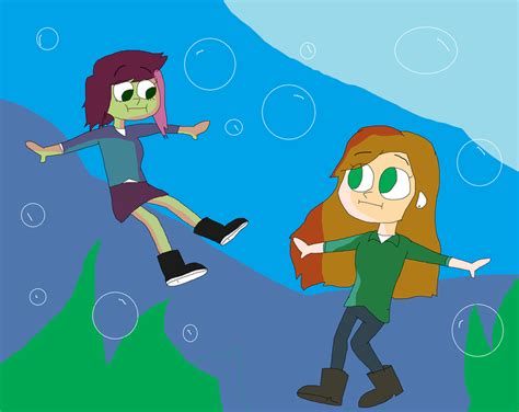 Gravity Falls Underwater Tambry And Wendy By Txtoonguy1037 On Deviantart