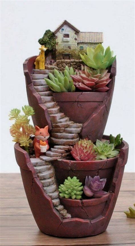 16 Awesome Diy Broken Pot Fairy Garden Ideas And Projects Indoor