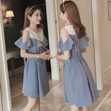 Maternity Clothes 2018 Summer New Korean Style Strapless Breastfeeding Dress Slim Nursing