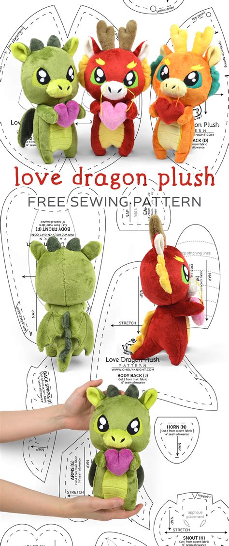 25 Designs Dragon Plush Pattern Free Keirandaelen