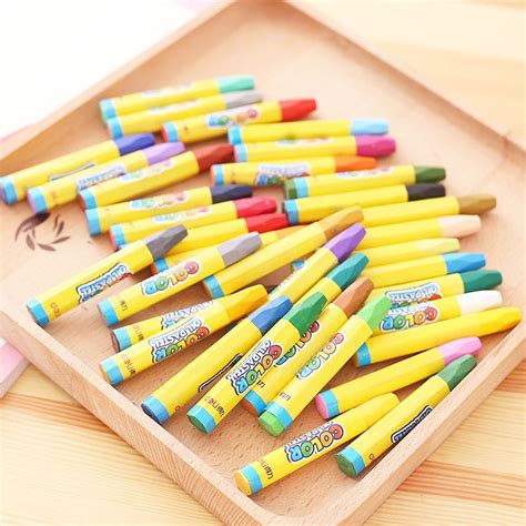 36 Colors Wax Crayons Pack Assorted Kids Pencil Set Painting Pen Oil