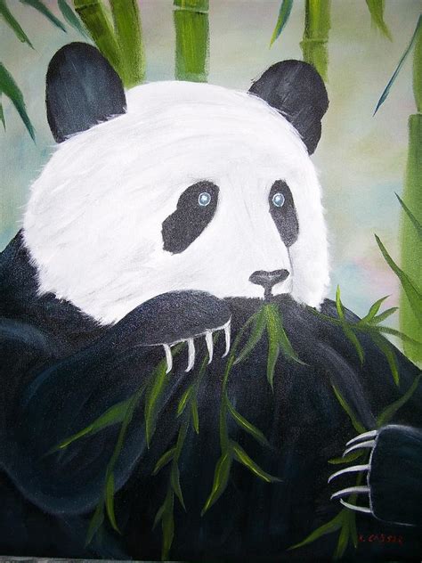 Panda Bear Painting By Kim Castor