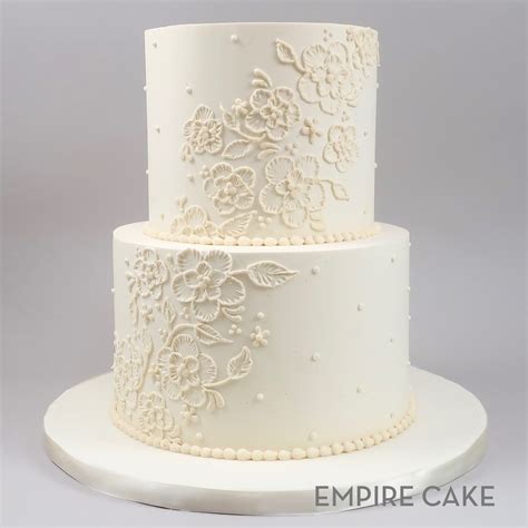 Buttercream Brushed Embroidery Empire Cake