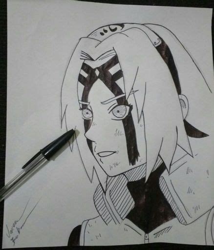 Speed Drawing Haruno Sakura Mangá Version Naruto