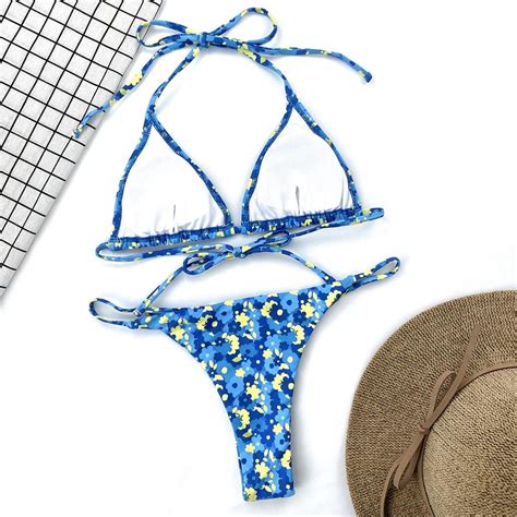Buy Micro Bikini Sexy Bikini Set Push Up Swimsuit Female Mini Bottom Women Swimwear Brazilian