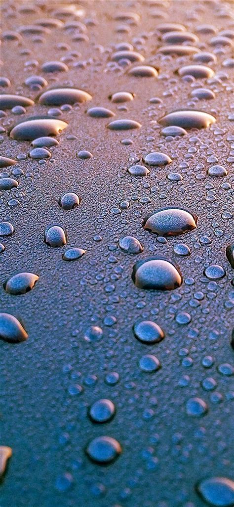 Water Drop Rain Cold Blue Pattern Background Iphone X Wallpapers Free