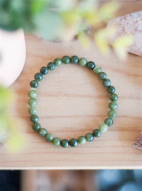 Jade Bracelet 6mm Holiday Season Village Rock Shop