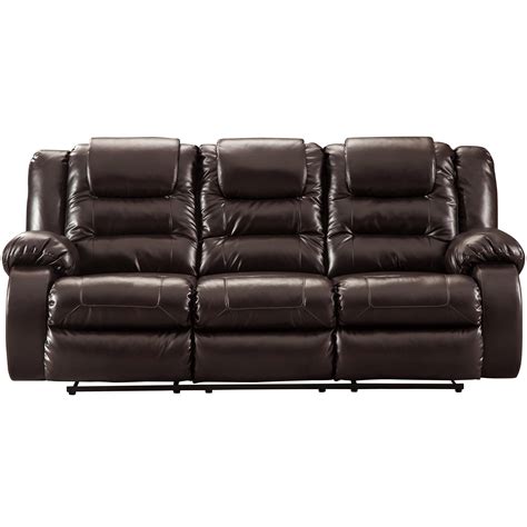 Both the reclining love seat with console and reclining sofa were damaged upon inspection after the delivery. Signature Design by Ashley Vacherie Casual Reclining Sofa ...