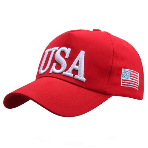 3d Embroidery Usa Baseball Cap With Us Flag Cotton Adjustable Casual