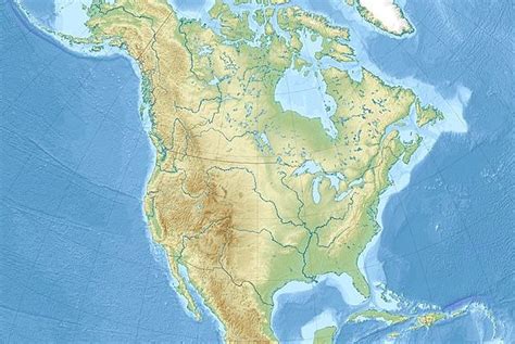 North America Map With Rivers And Lakes United States Map