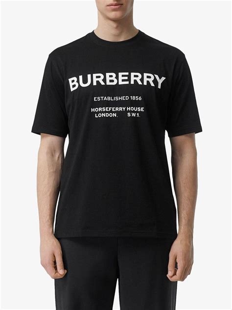 Burberry Horseferry Print Cotton T Shirt In Black For Men Lyst