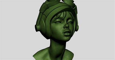 Female Head 3d Model Character Game Resources Game Assets Zbrush