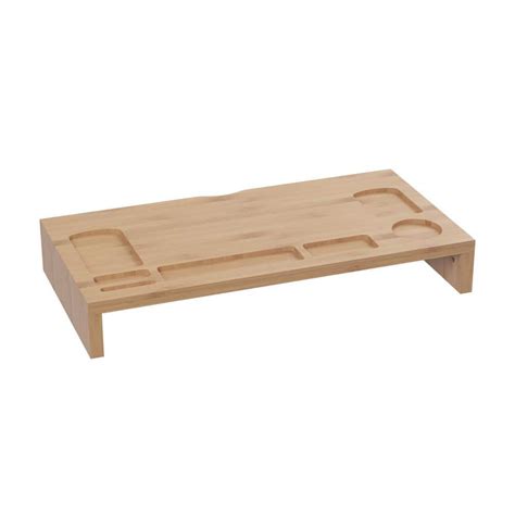 Lavish Home 238 In X 12 In X 35 In Bamboo Monitor Stand And