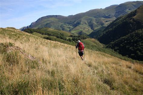 Trekking In The Mountains Of Basque Country Stock Photo Image Of