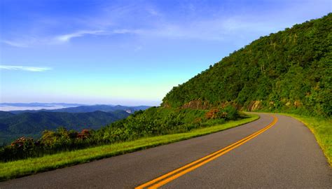 Mountains Road Nature Wallpaper