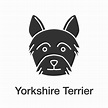 icono de glifo de yorkshire terrier. yorkie símbolo de la silueta ...