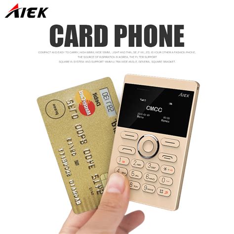 Aiek E1 1 Inch Ultra Thin Micro Sim Card Bluetooth Gsm Mini Card Mobile