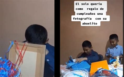 Tiktok Niño Llora Al Recibir Foto Con Su Abuelito Que Murió Viral