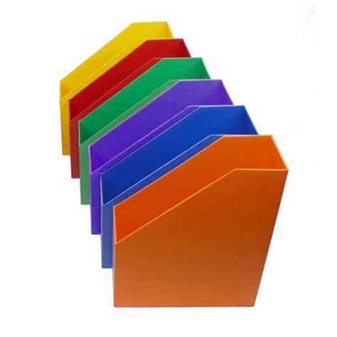 Plastic Magazine Holders Multi Color Set Of 6 Magazine Files