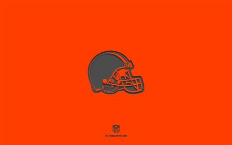 Download Wallpapers Cleveland Browns Orange Background American