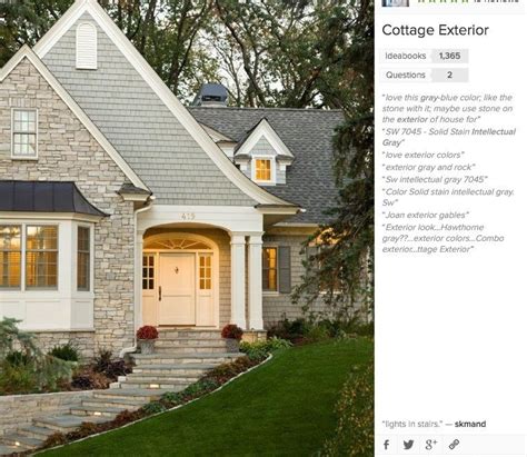 So today i'm going to teach you three easy ways to identify any paint color's i am not wanting something not overly grey undertone. Exterior color SW 7045 Intellectual Gray #ClinicExteriorDesign | Exterior design, Cottage ...