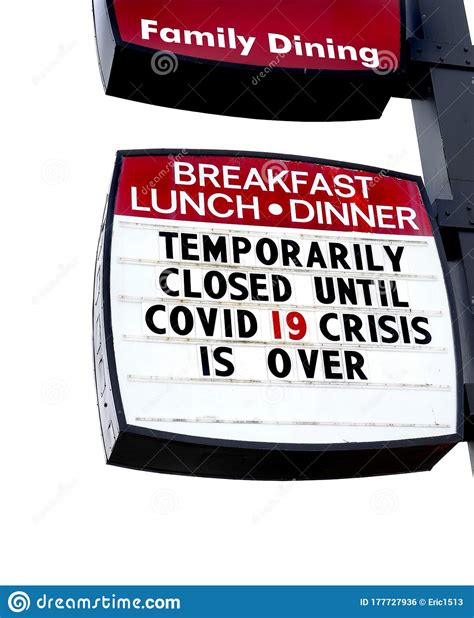 Covid 19 Coronavirus Closed Restaurant Dining Food Business Quarantine