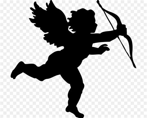 Cherub Cupid Silhouette Clip Art Angels Vector Png Download Free Transparent