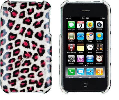 Hot Pink Leopard Print Case For Apple Iphone 3g 3gs Cell