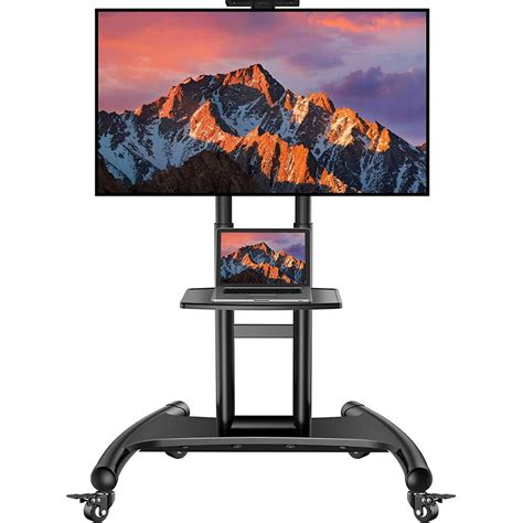 Rolling Mobile Tv Cart With Wheels For 32 70 Inch Tv Floor Stand With