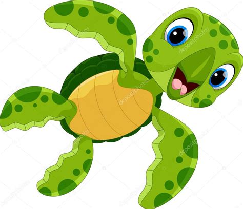 Pictures Cute Turtle Vector Illustration Cute Turtle Cartoon