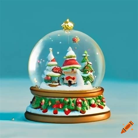 Vintage Christmas Snow Globe With Animated Face On Craiyon