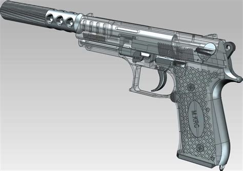 Mkrc自动手枪ug设计 免费三维模型设计软件下载 莫西网