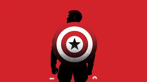 Wallpaper Illustration Red Logo Marvel Comics Captain America