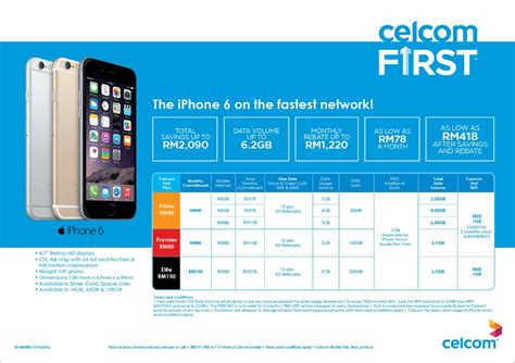 Celcom Iphone 6 And Iphone 6 Plus Contract Plans Insider