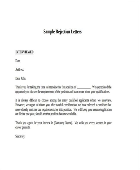 How To Write A Rejection Letter To An Employer ~ Allan Essay