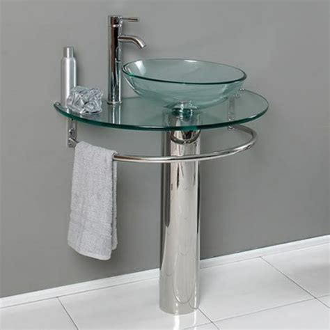 Belvedere 295 In Modern Single Bathroom Vanity With Glass Sink