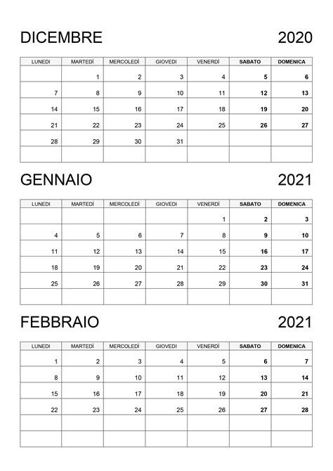 Calendario Jan 2021 Calendario Gennaio 2021 Con Festività