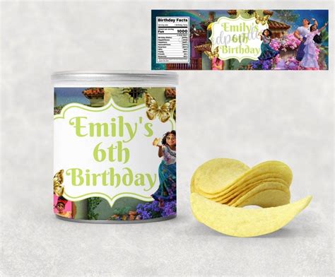 Turning Red Pringle Labels Birthday Party Favors Digital File Etsy In