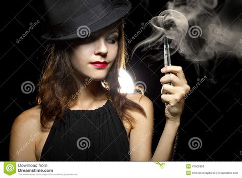 Woman Vaping E Cigarette