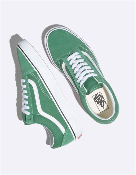 Vans Old Skool Deep Grass Green And True White Shoes Deep Grass Greentrue White Tillys